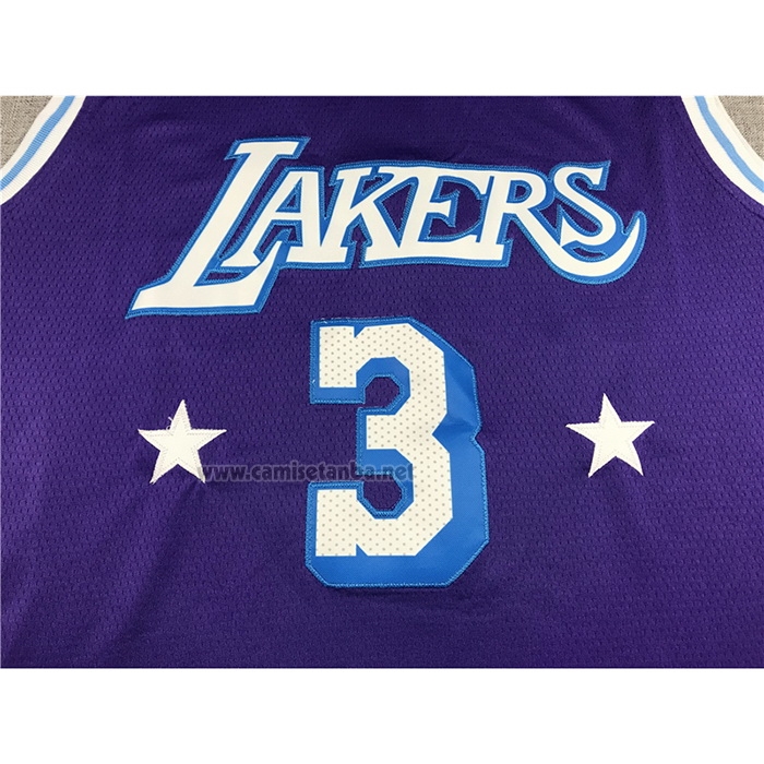 Camiseta Los Angeles Lakers Anthony Davis #3 Ciudad Edition 2021-22 Violeta